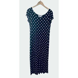 Chutab Black & White Polka Dot Maxi Dress Size 14